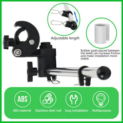 Marinebaby clamp closeup showing secure rail grip and corrosion resistance