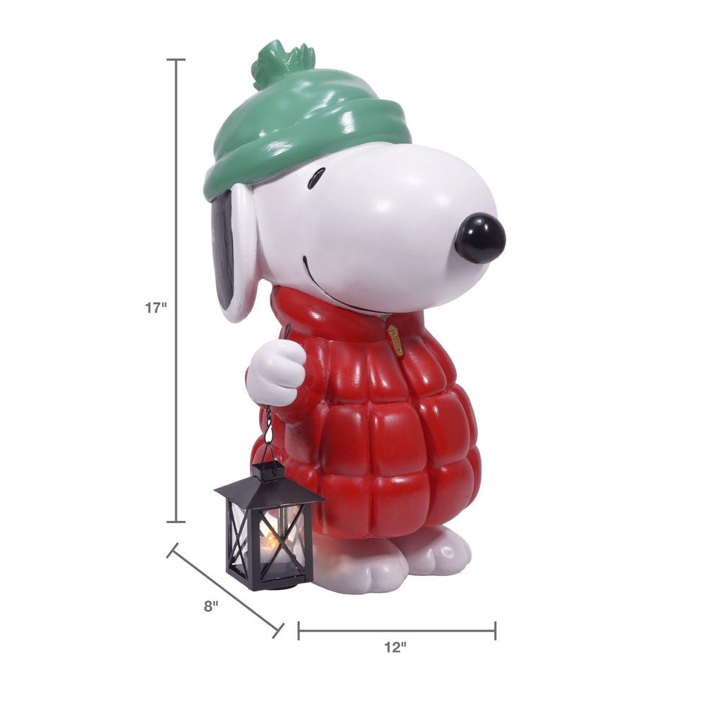 Mark Feldstein Snoopy lantern lit with soft LED glow benefit: cozy ambient lighting