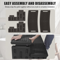 MARKETTY portable assembled steps beside tub for easy access benefit