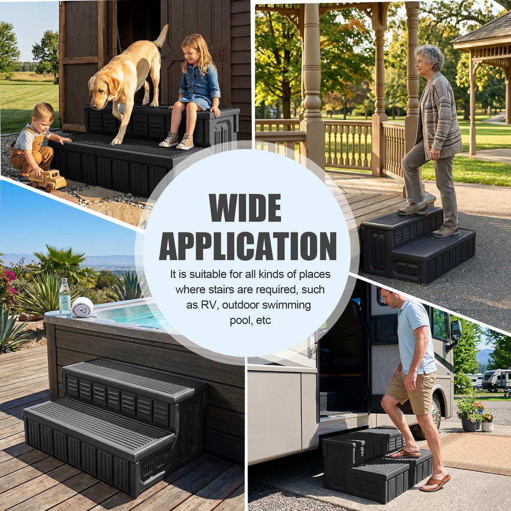 MARKETTY step used as RV entry showing versatile, secure access