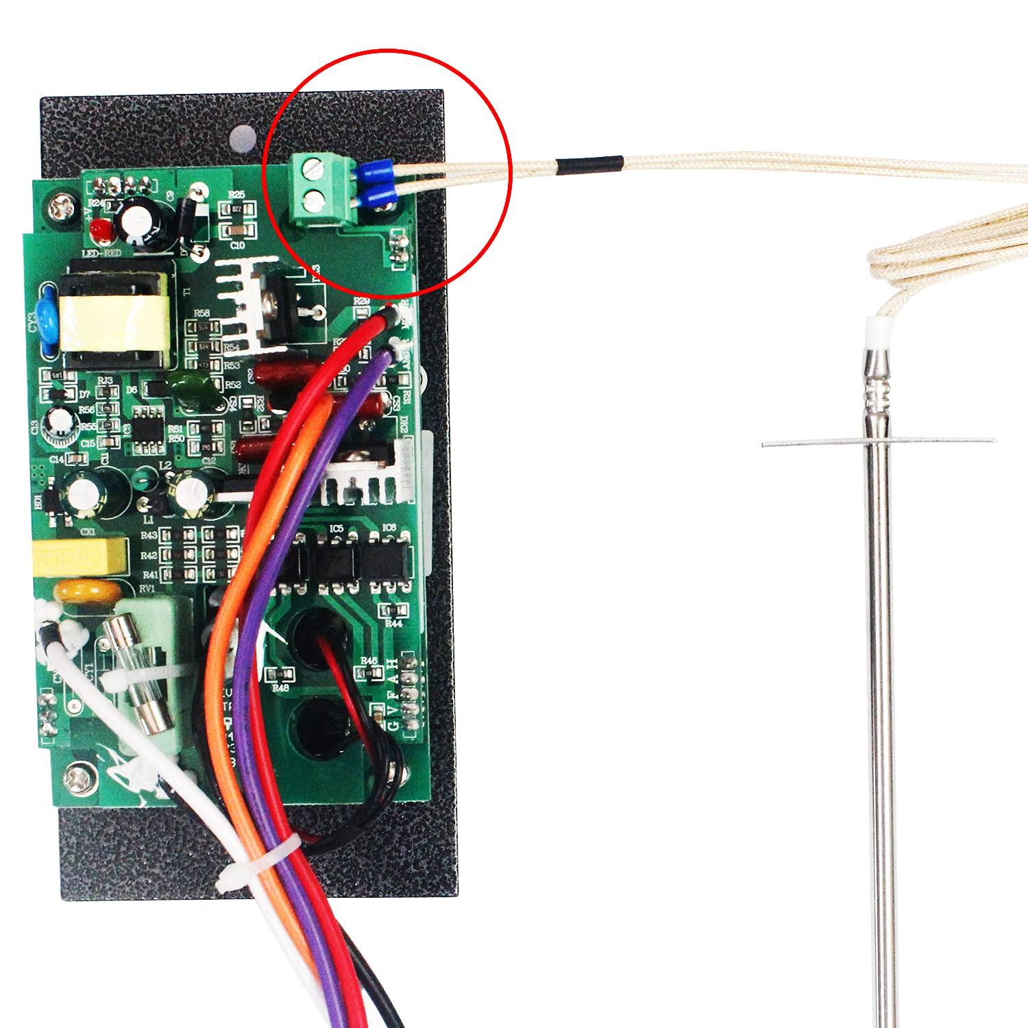 MARS CAMP 7 inch RTD temperature sensor close-up for stable ambient measurements