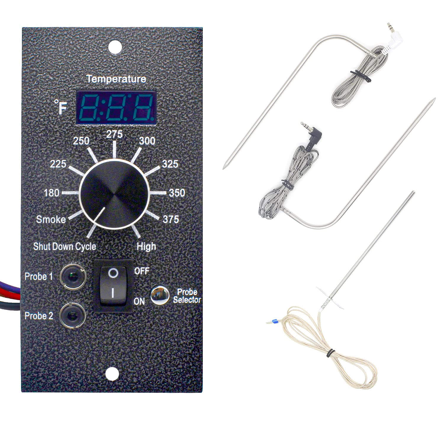 MARS CAMP controller front panel showing controls and LED display for precise grilling