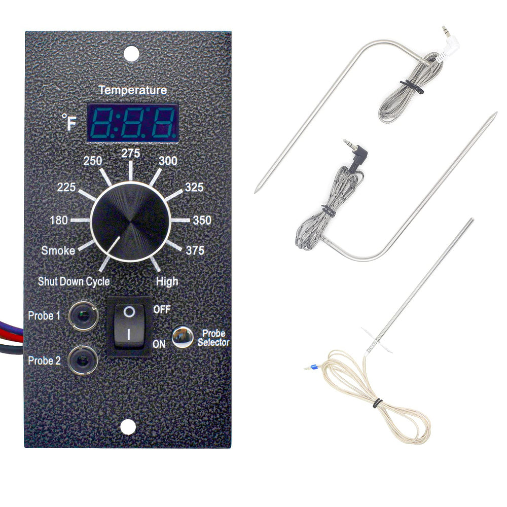 MARS CAMP controller front panel showing controls and LED display for precise grilling