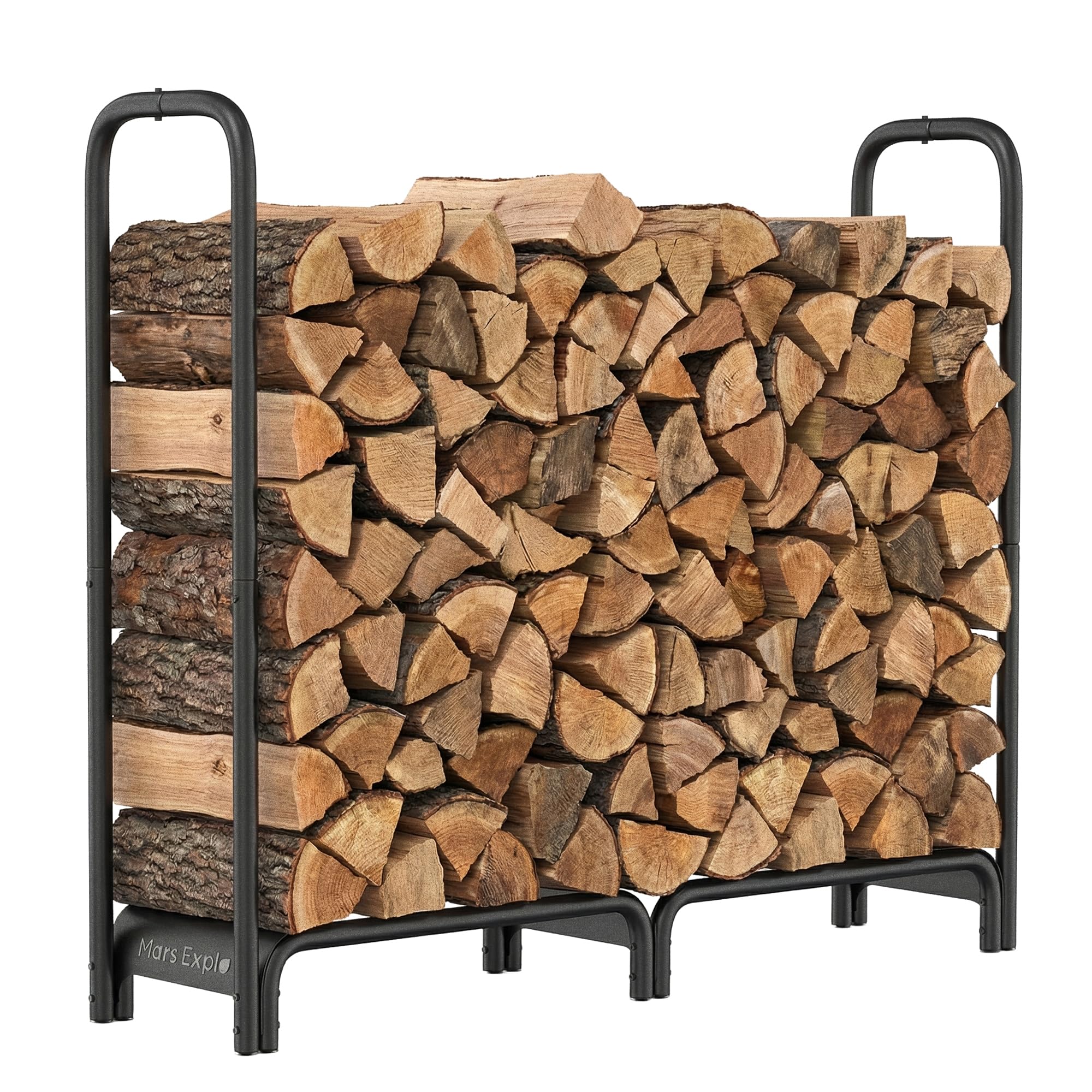 Mars Explo front view of 4ft rack showing sturdy frame and organized logs