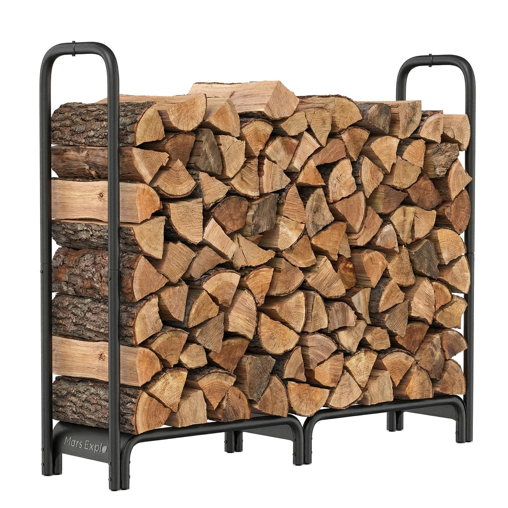 Mars Explo front view of 4ft rack showing sturdy frame and organized logs