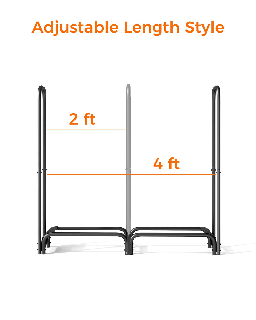Mars Explo rack in patio setting keeping wood dry and easy to reach