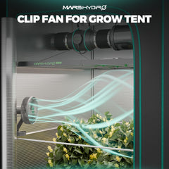 MARS HYDRO close-up of five-blade fan head for smoother airflow