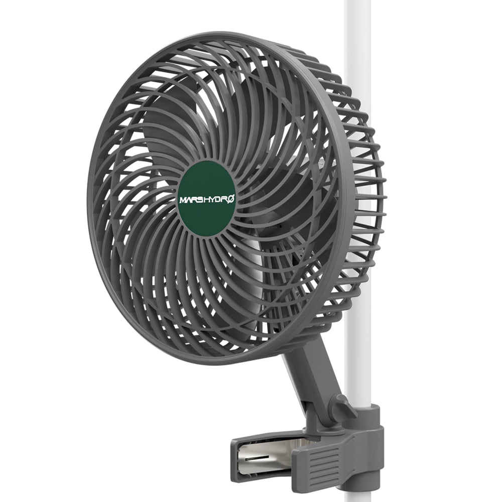 MARS HYDRO front view clip-on fan showing compact design and reliable airflow