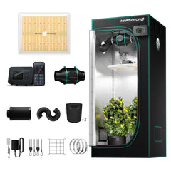 MARS HYDRO front view of complete grow tent kit showing compact setup and convenience