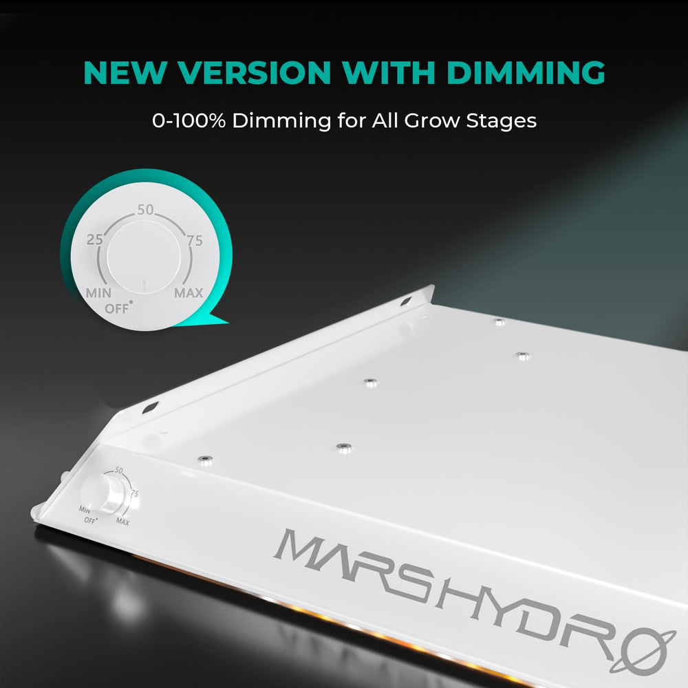 MARS HYDRO next to ruler showing compact size and space-saving benefit