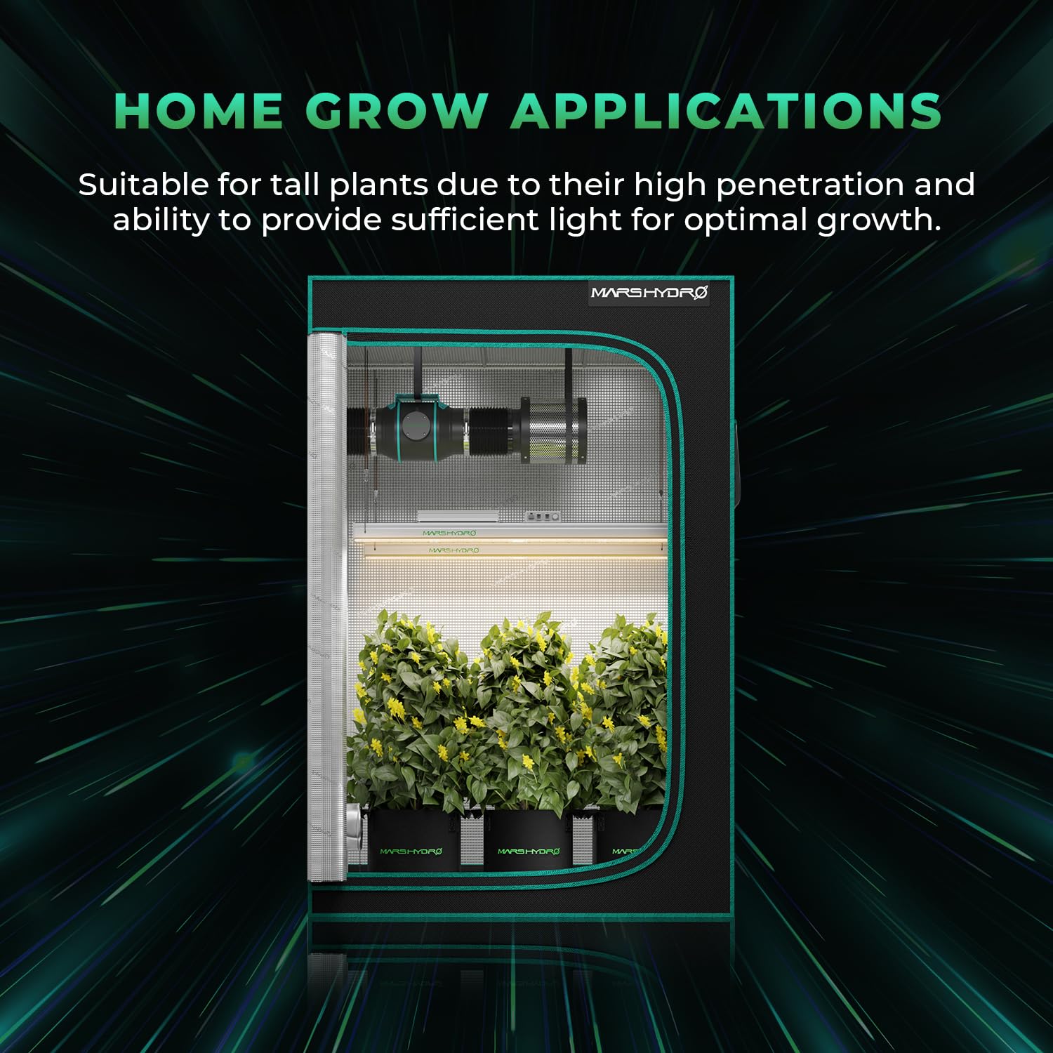 MARS HYDRO SP3000 waterproof seal close-up protecting electronics in humid grows