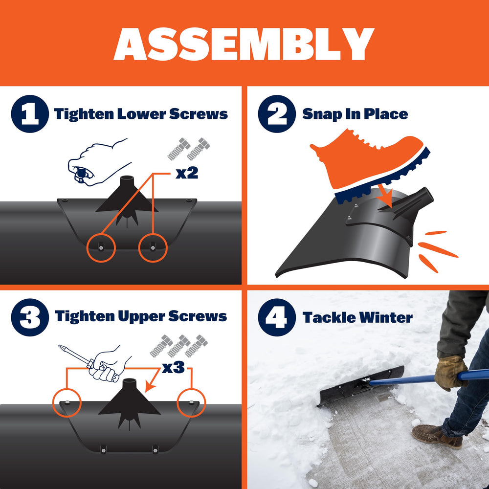 MARSHALLTOWN Polar Pusher fiberglass handle and D-grip for comfortable control