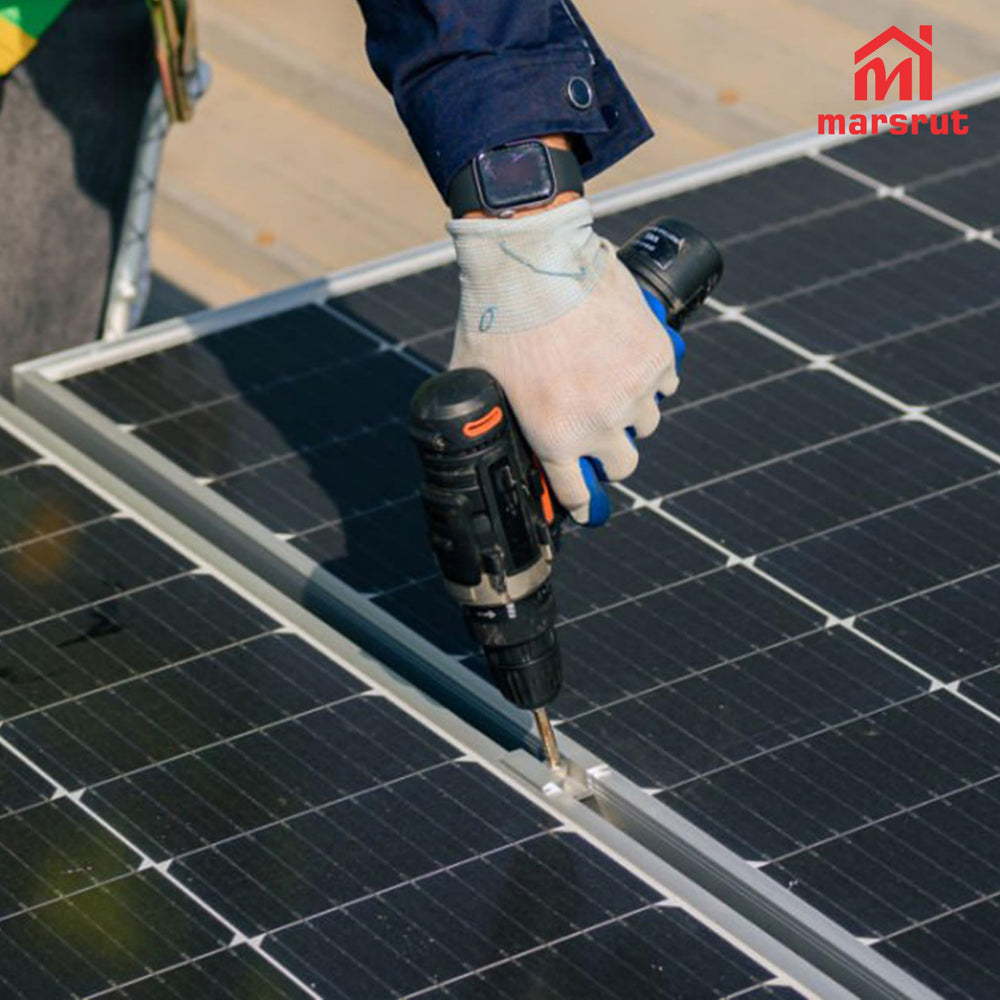 Marsrut clamp used on RV solar array for mobile-power installation benefit