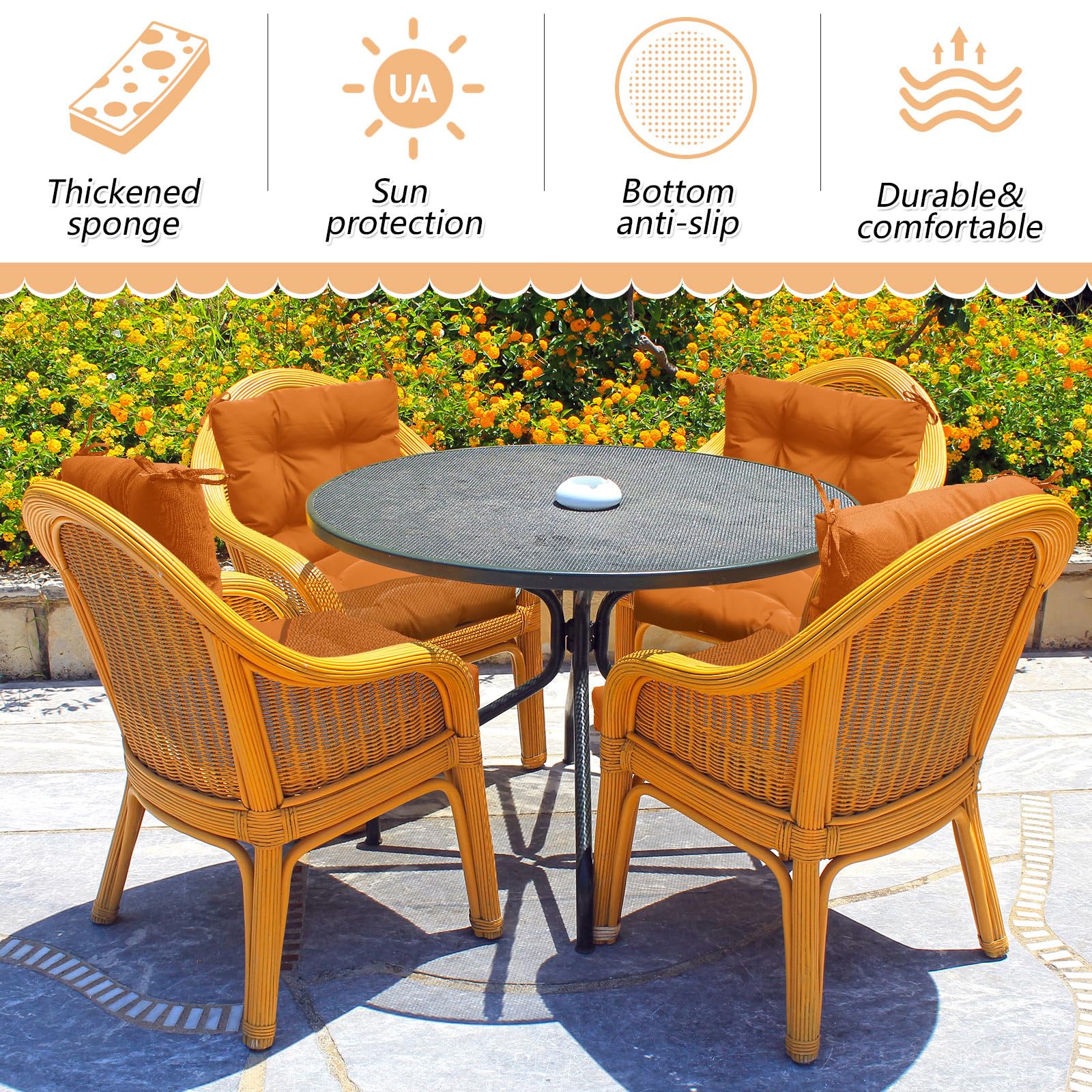 Marsui folded cushion stored compactly showing portability and convenience