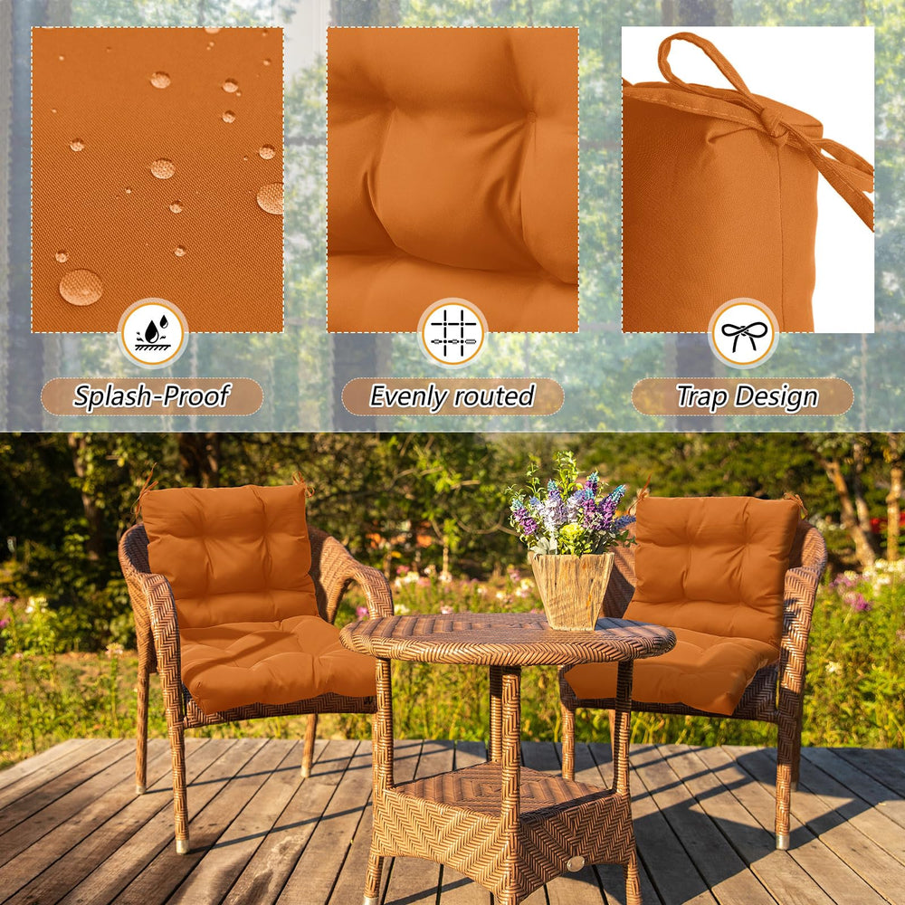Marsui cushion in-use on patio chair displaying comfort and style