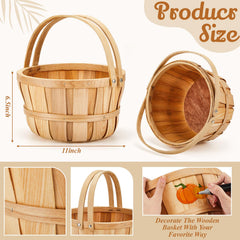 Marsui single basket held in hand illustrating 11-inch scale and comfortable handle for carrying
