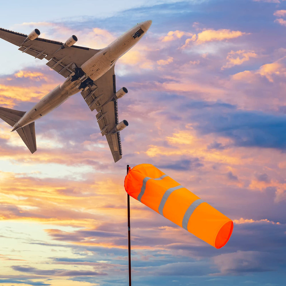 Marsui windsock deployed at airfield helping pilots gauge wind direction quickly