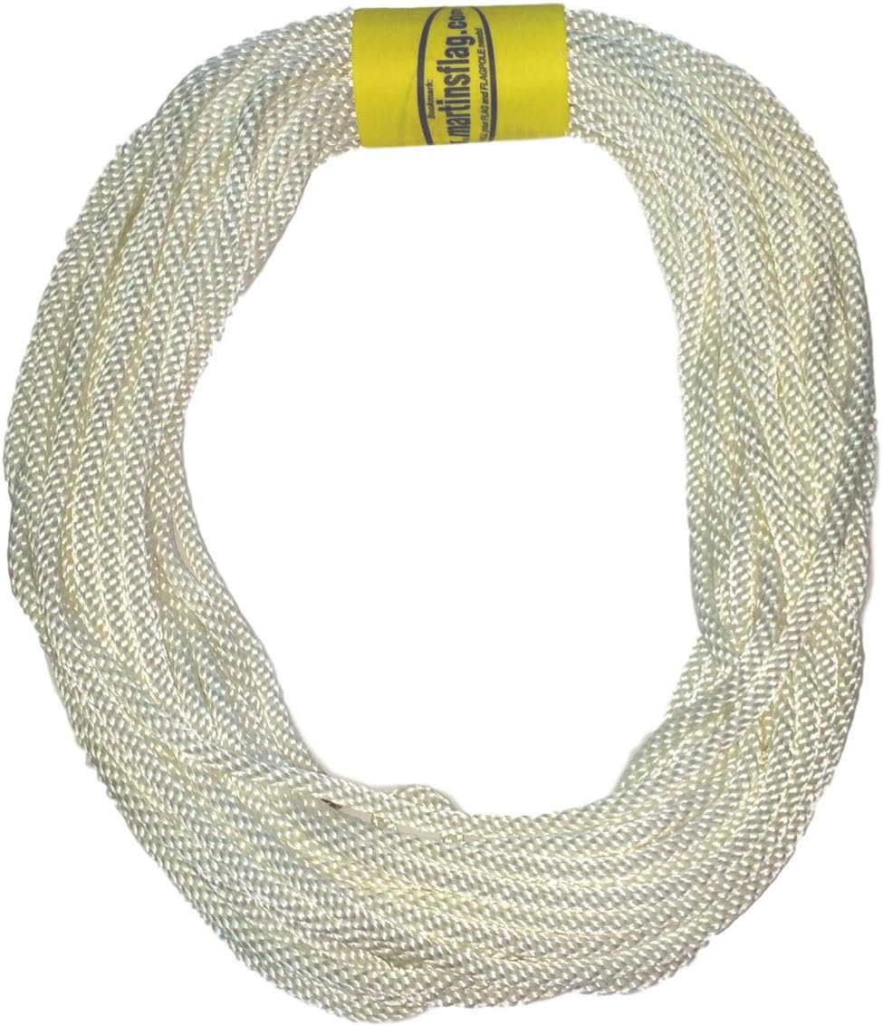 Martin's Flag front view of packaged 5/16 inch halyard showing brand and durable rope