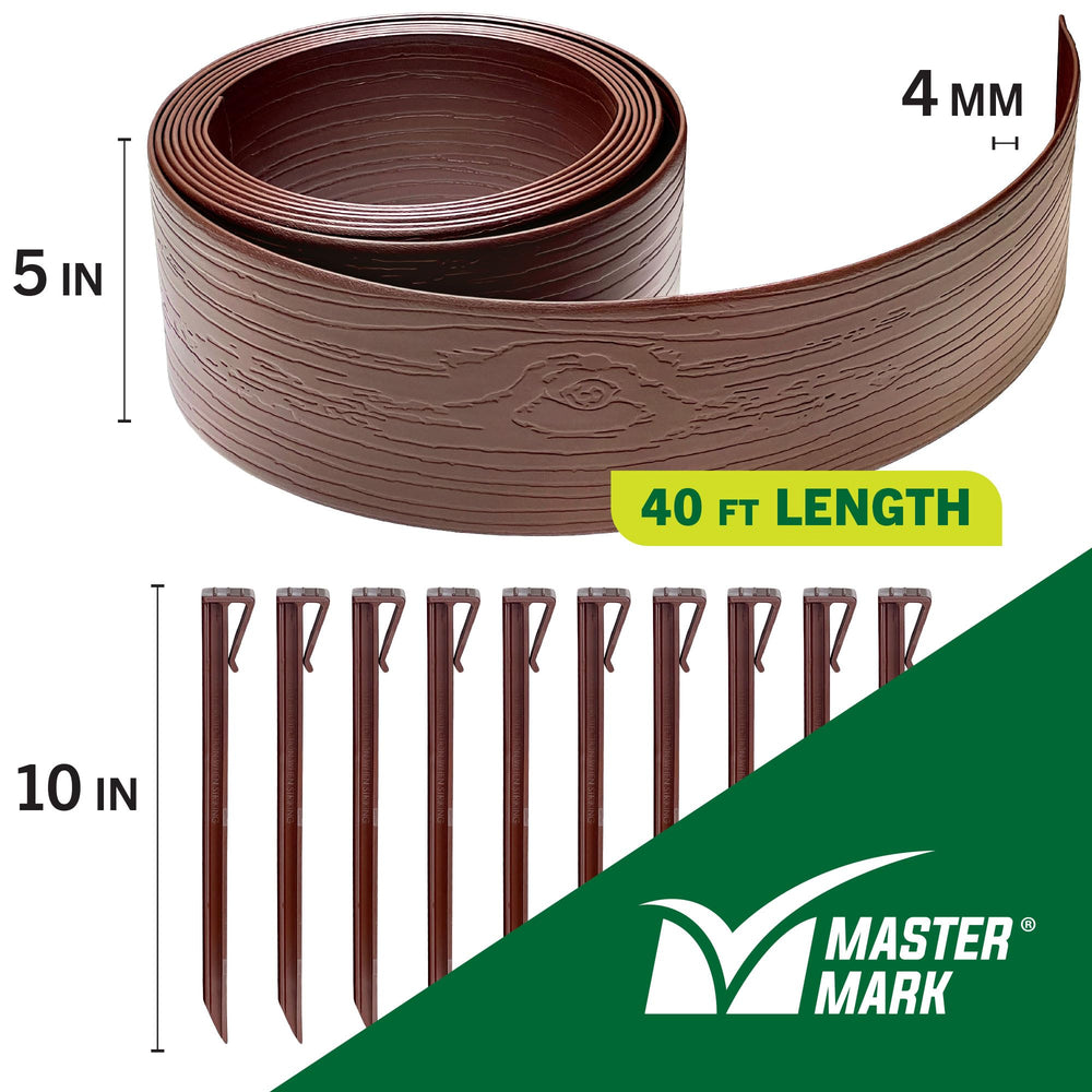 Master Mark installed in flower bed shows tidy edge and easier maintenance