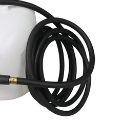 Master Mfg adjustable spray gun extended, reaches tall trees and fence lines efficiently