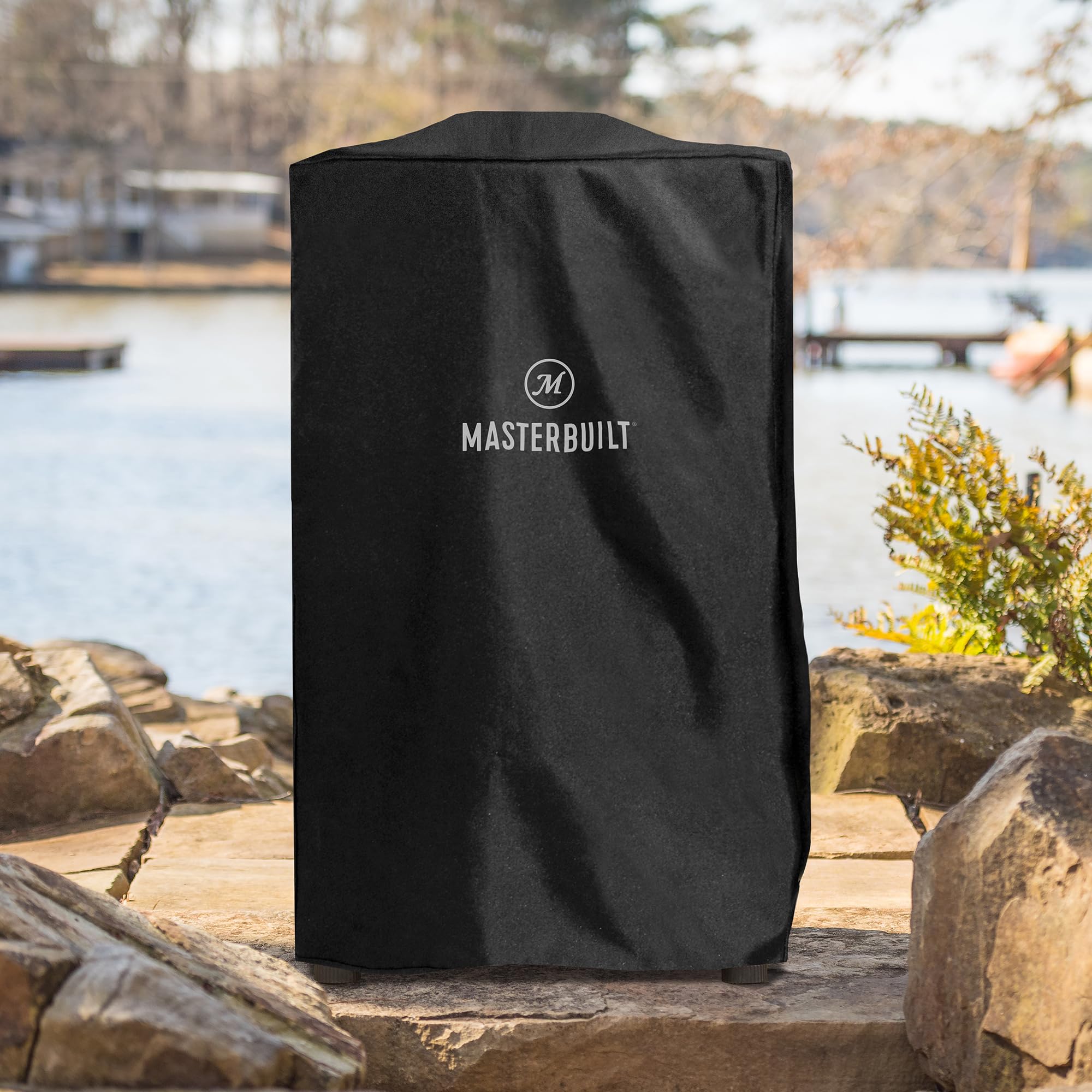 Masterbuilt close-up polyester texture showing water-resistant coating