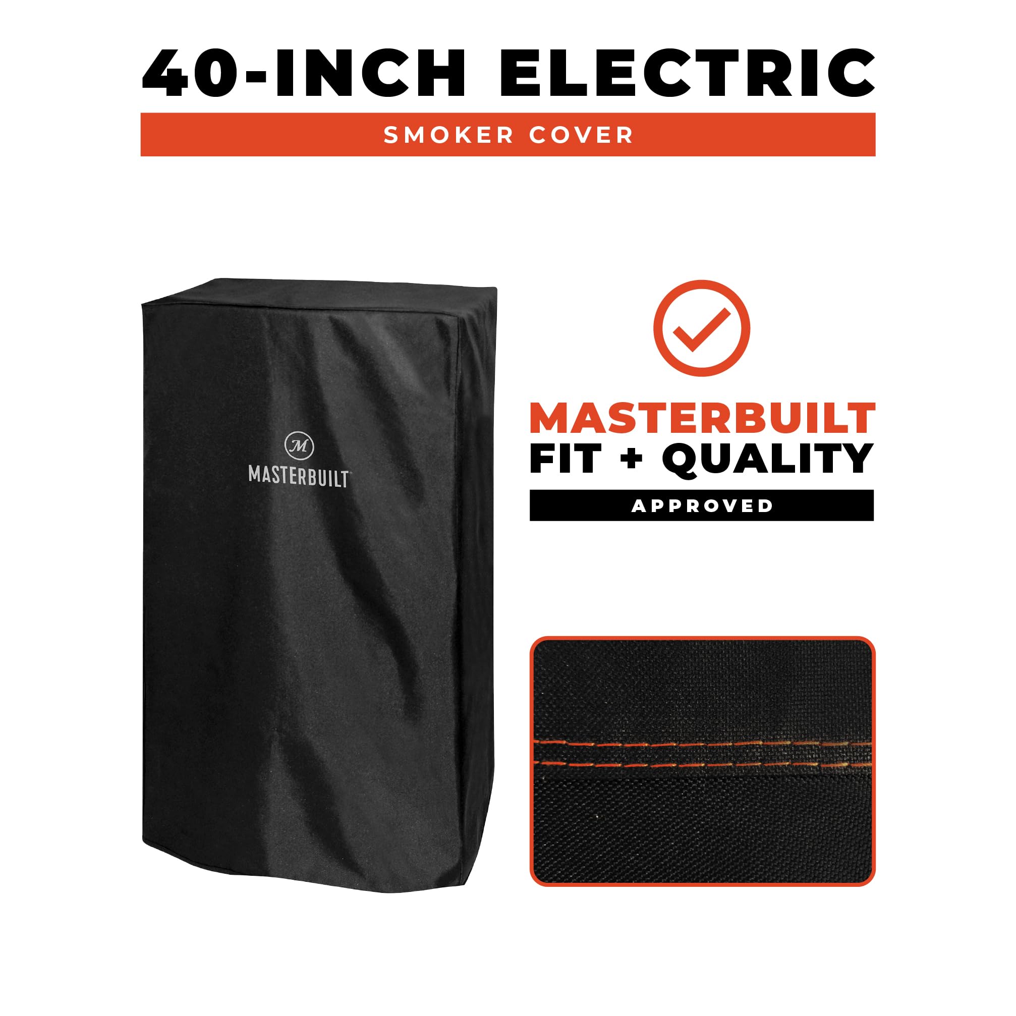 Masterbuilt cover in outdoor patio setting keeping smoker clean