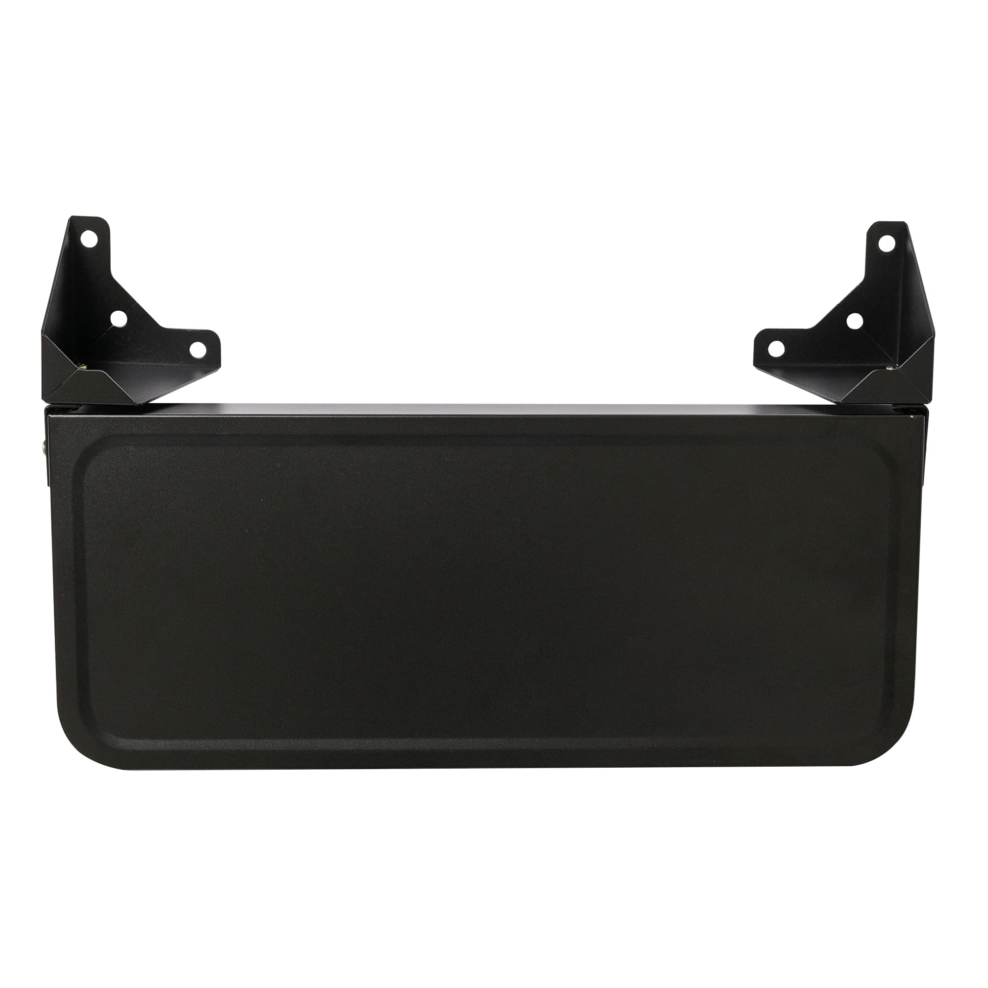 Masterbuilt front shelf folded down on Gravity Series 560 for compact storage benefit