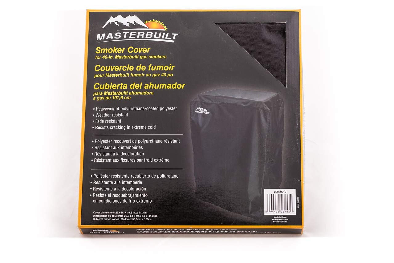 Masterbuilt label and care tag zoom showing care instructions