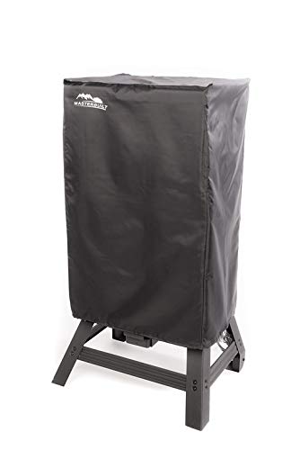 Masterbuilt side profile showing cover fit over smoker handles