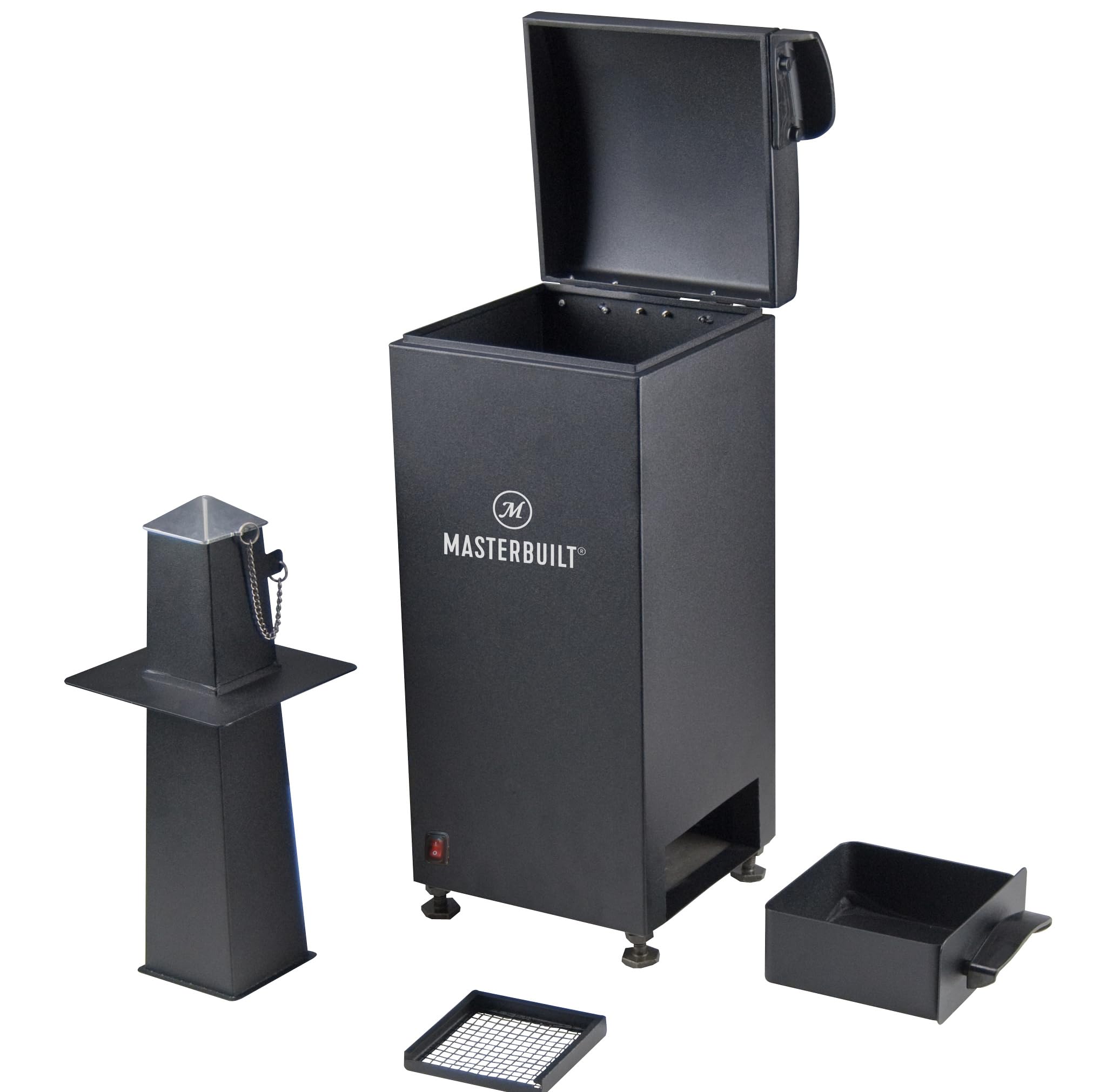 Masterbuilt product box and manual conveying ready-to-use setup and instructions