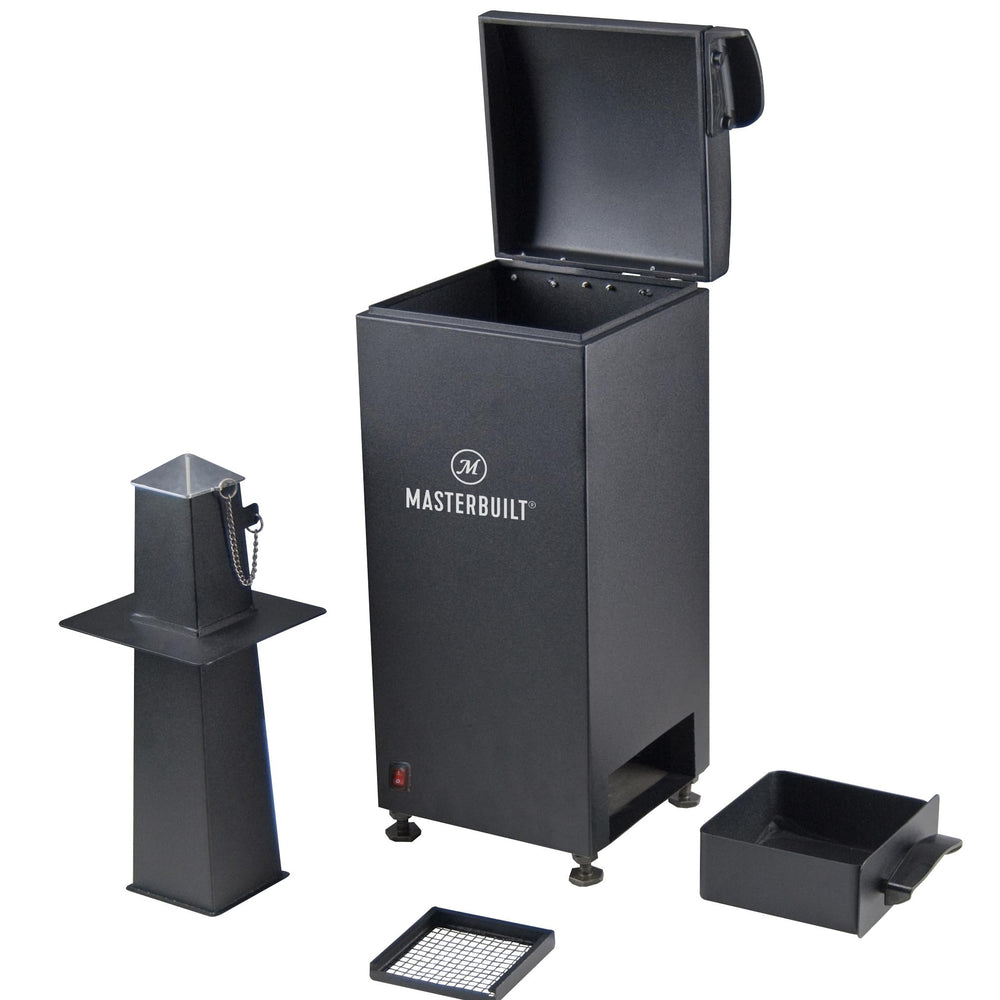 Masterbuilt product box and manual conveying ready-to-use setup and instructions