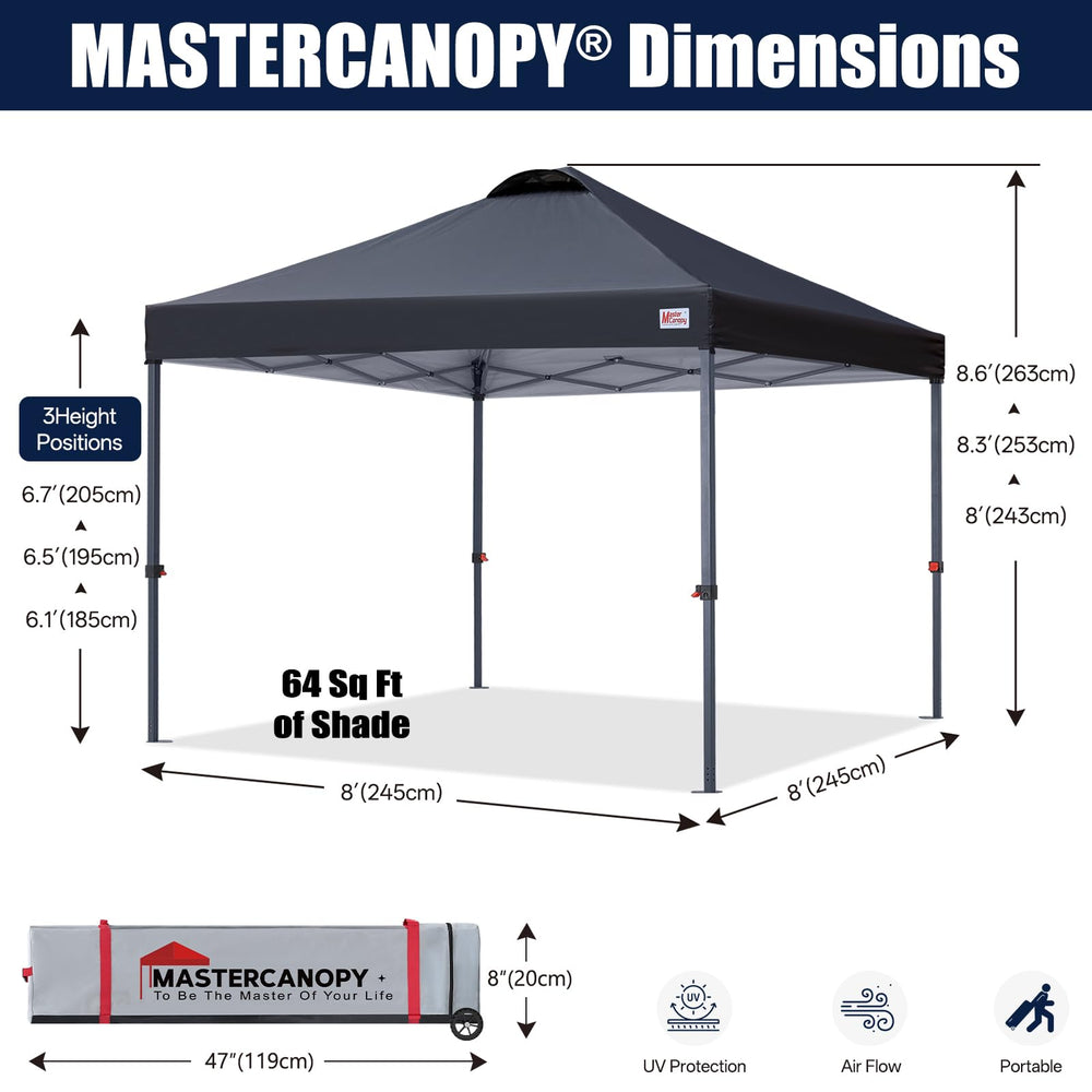 MASTERCANOPY close-up of 150D silver-coated fabric for cooler shade