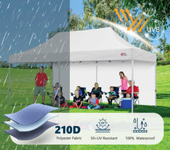 MASTERCANOPY close-up of PU-coated 210D polyester texture, durable and water-resistant