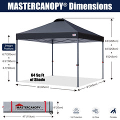 MASTERCANOPY close-up of 150D silver-coated fabric for cooler shade