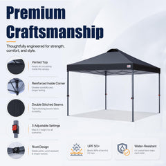 MASTERCANOPY steel frame leg lock detail offering strong stability