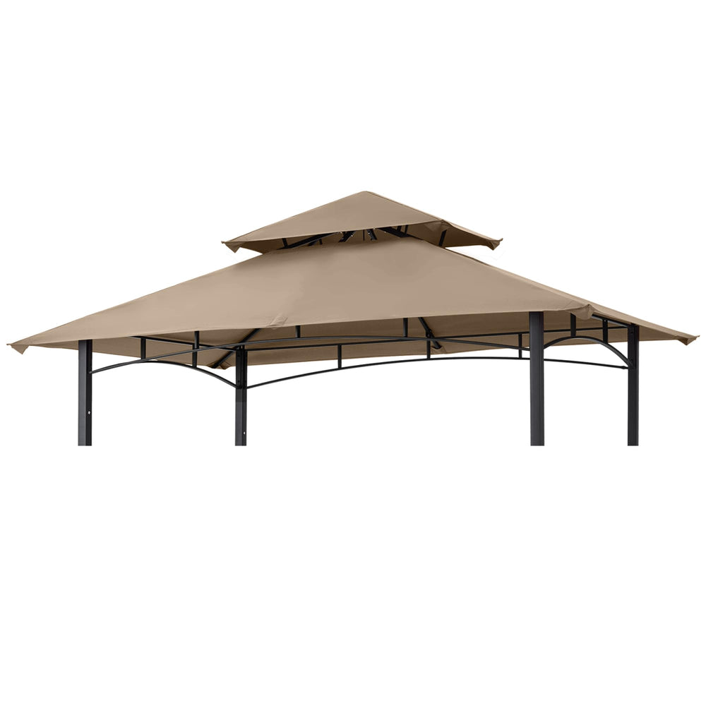 MASTERCANOPY front view of replacement canopy shows full roof coverage and protection