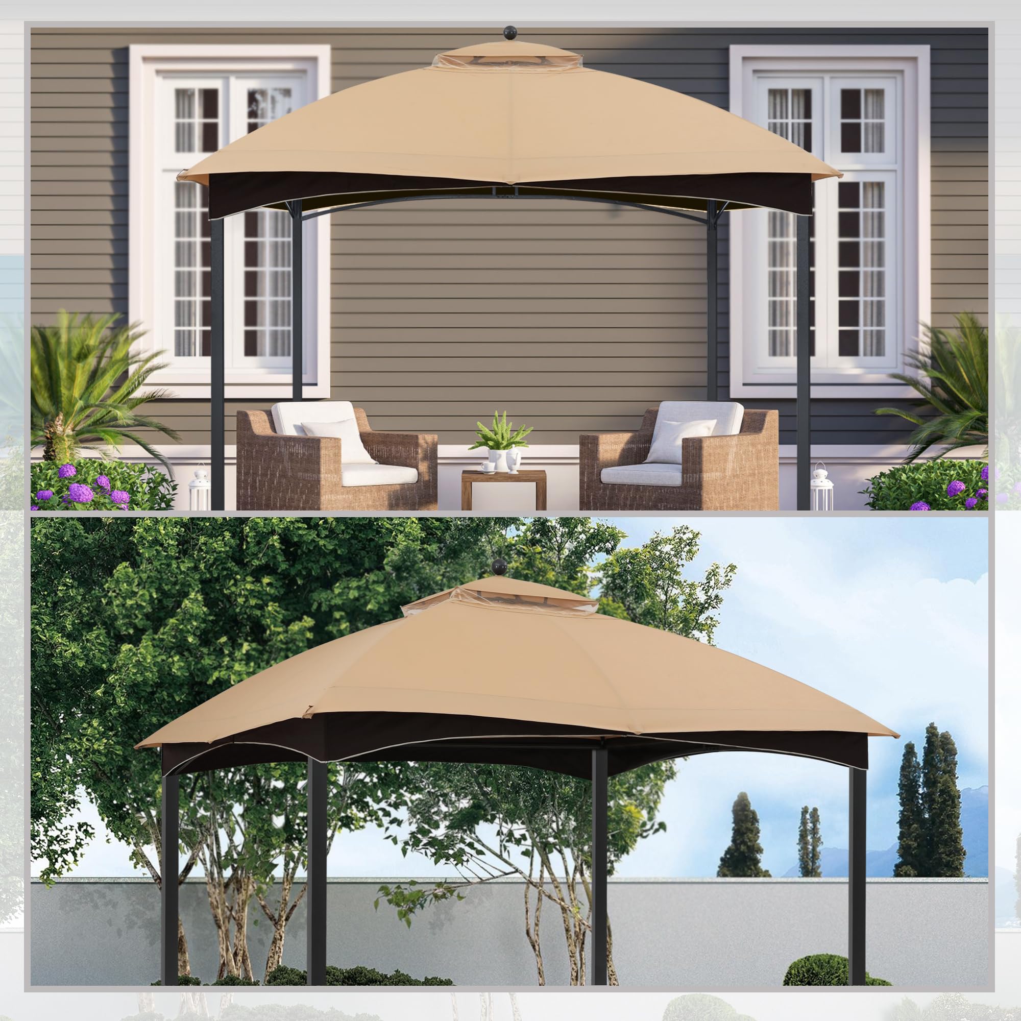MASTERCANOPY lifestyle backyard setting showing shade and refreshed appearance