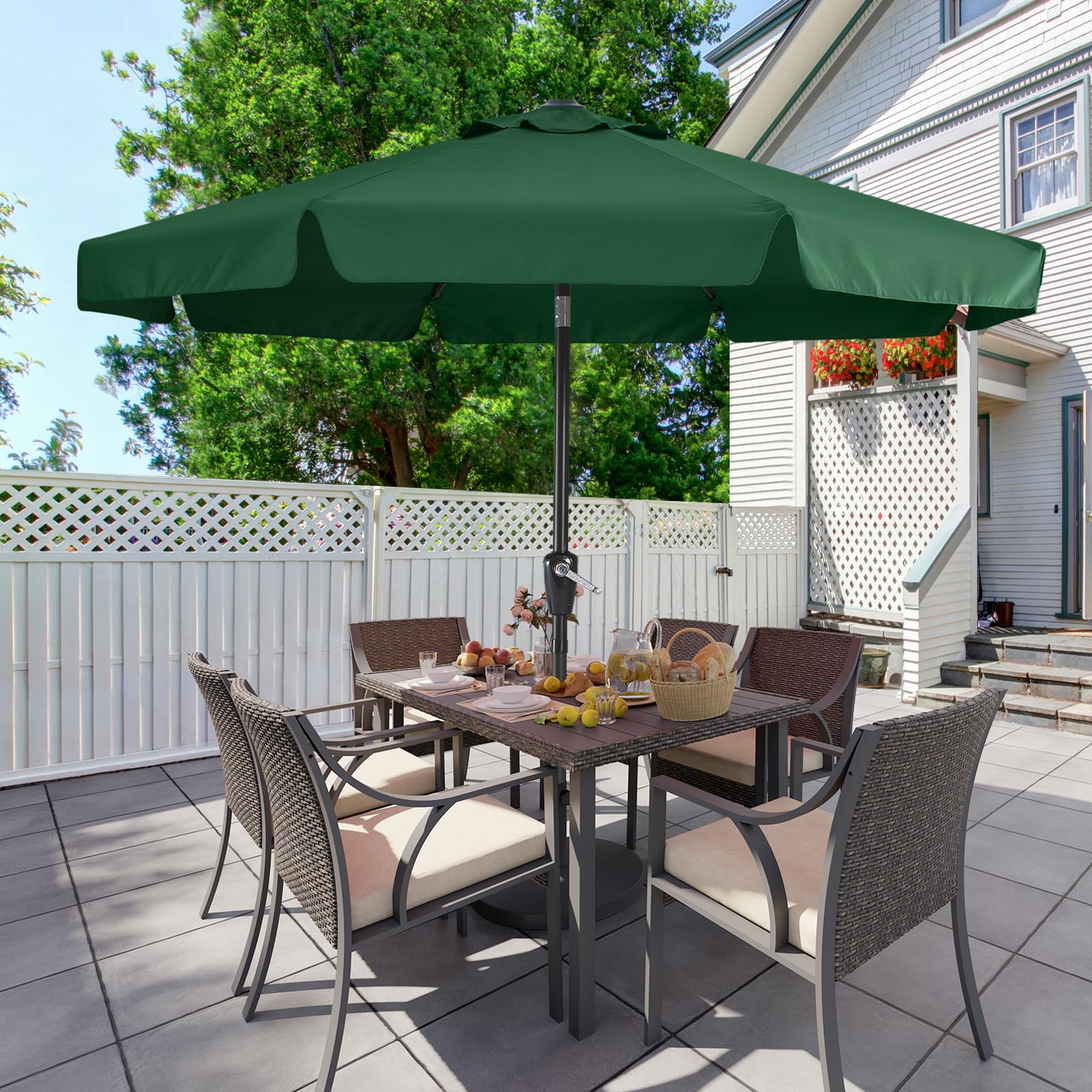 MASTERCANOPY in poolside lifestyle scene showing stylish shade and outdoor comfort benefit