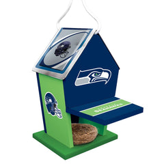 MasterPieces Seahawks birdhouse hanging in garden shows instant team-themed curb appeal