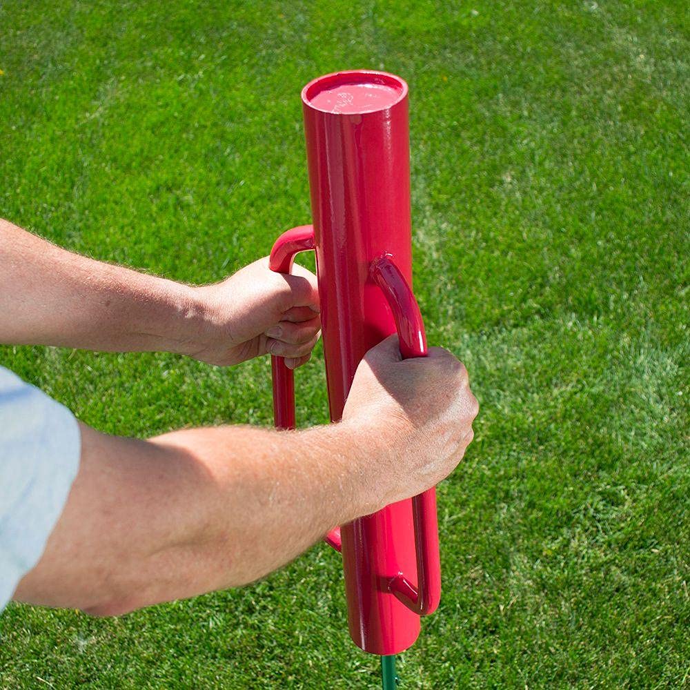 MAT post driver in use on T-post demonstrating faster installation and better control