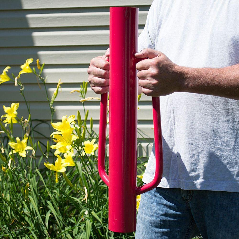 MAT steel head close-up showing hollow tube that centers strikes and protects posts