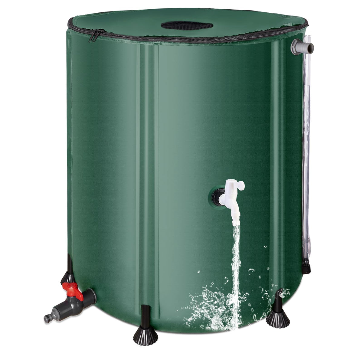 Matalde front view assembled collapsible barrel showing shape and capacity benefit