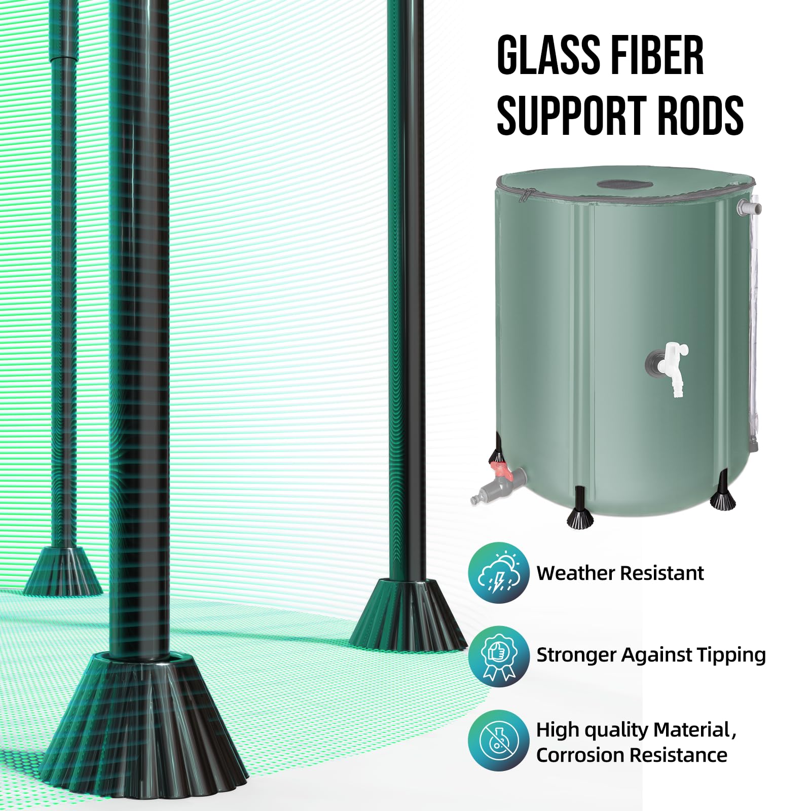 Matalde mesh inlet top blocking debris for cleaner rainwater capture