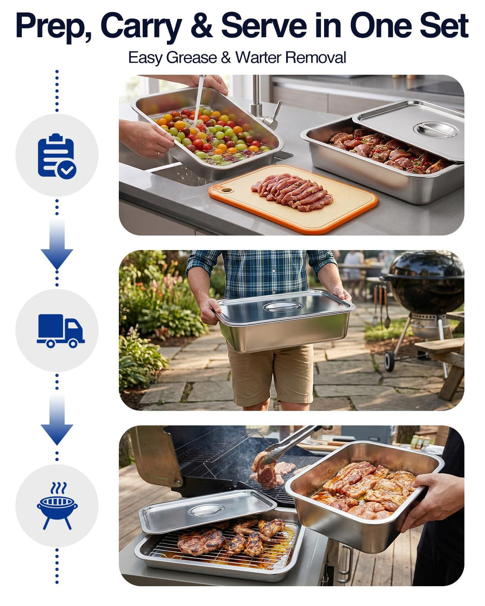 Matchwaves removable draining rack lifting meat for even airflow