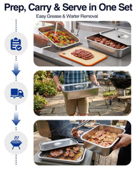 Matchwaves removable draining rack lifting meat for even airflow