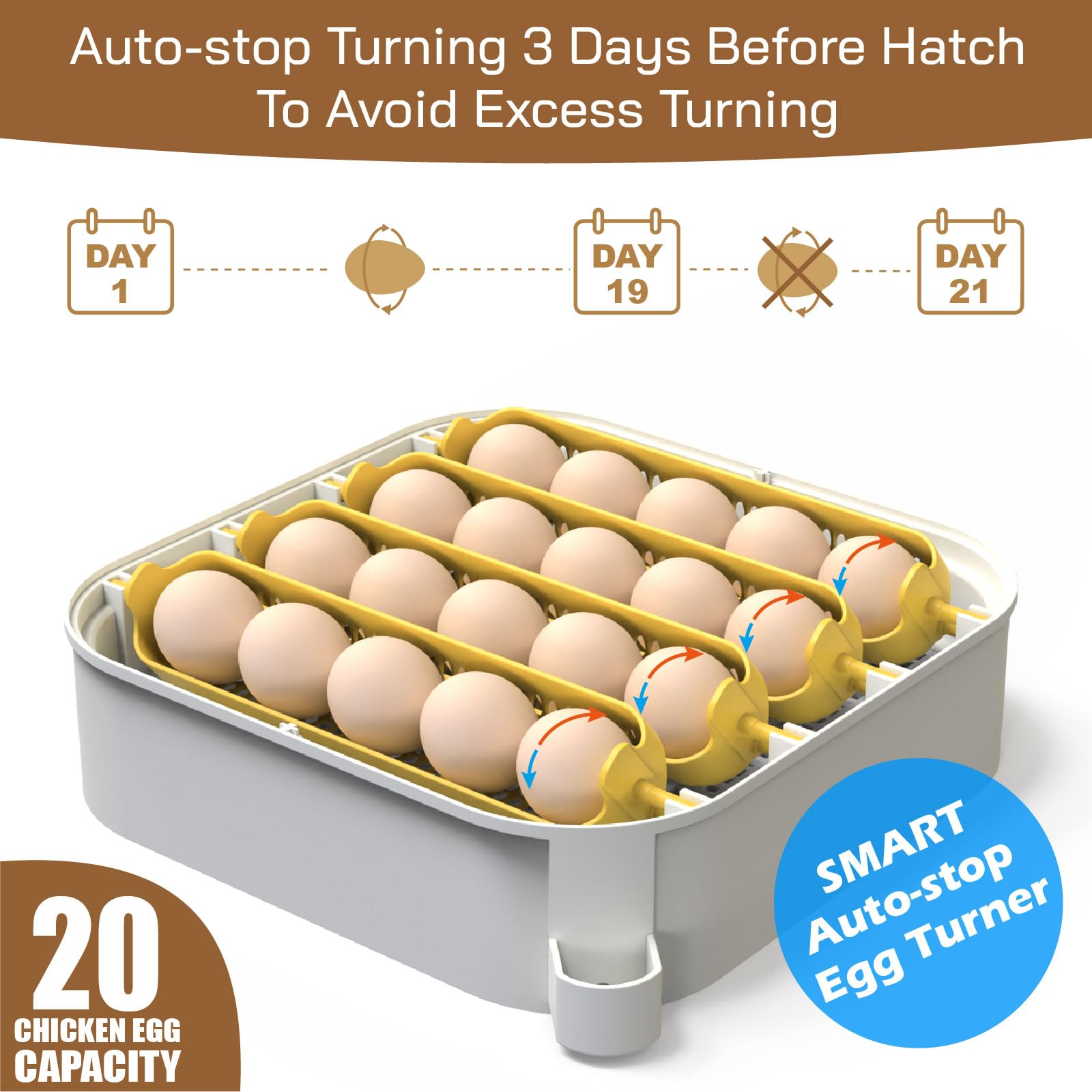 MATICOOPX built-in egg candler observation window for embryo checks