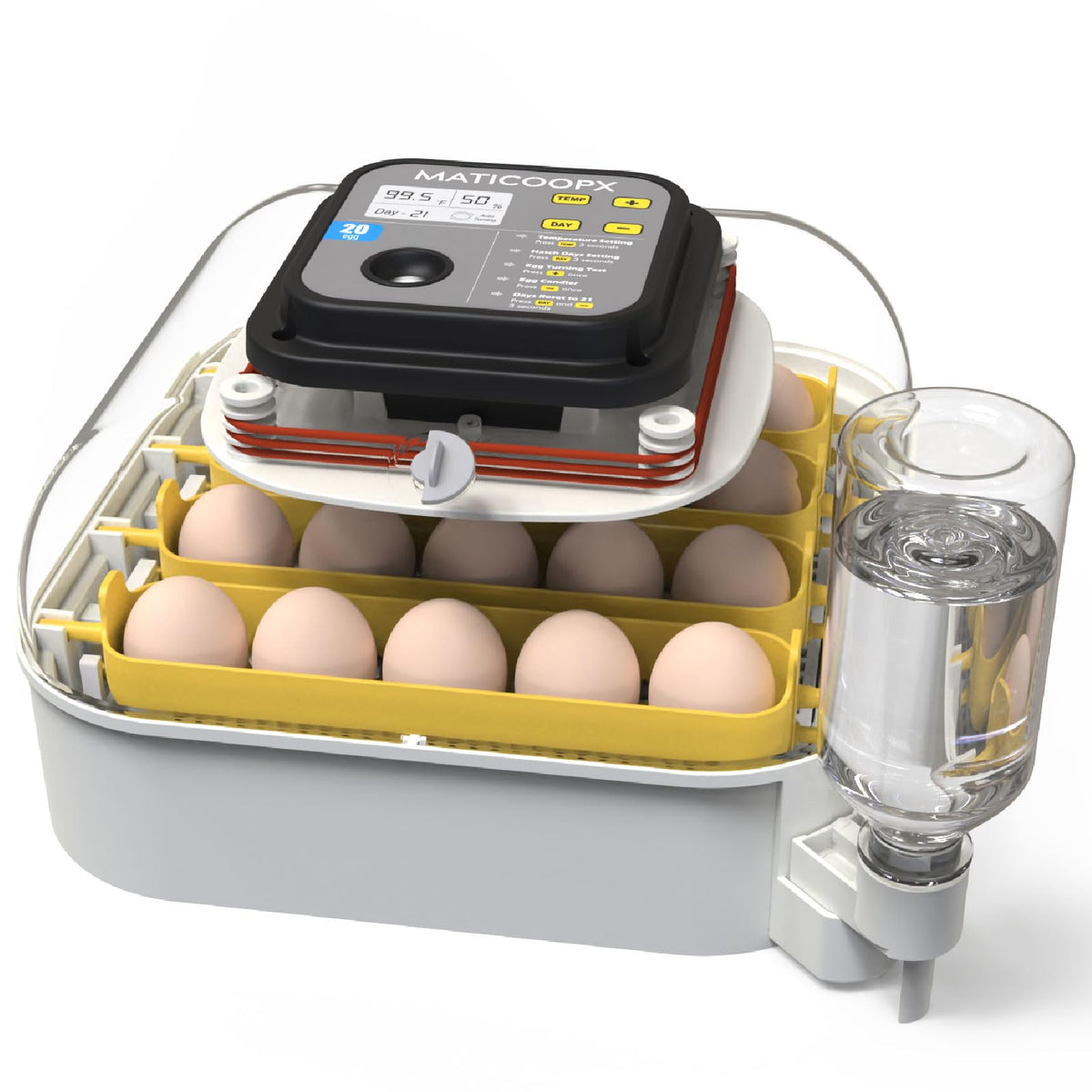 MATICOOPX front view showing compact incubator and stable environment