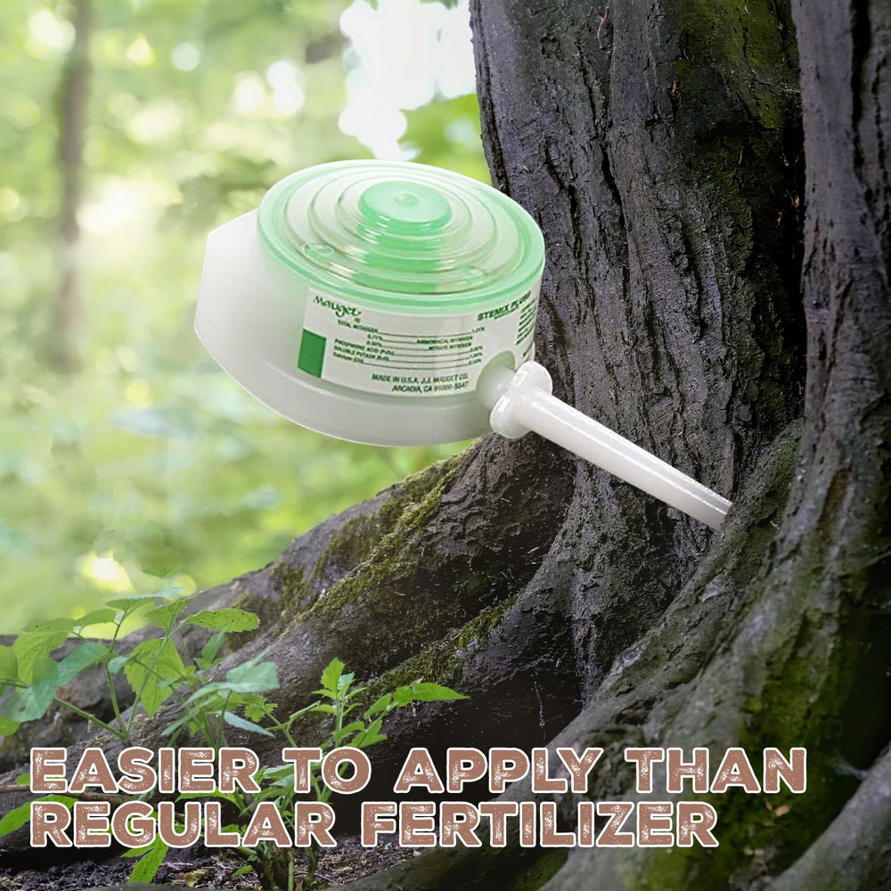 Arborist using Mauget Stemix Plus in urban tree care illustrating long-lasting support