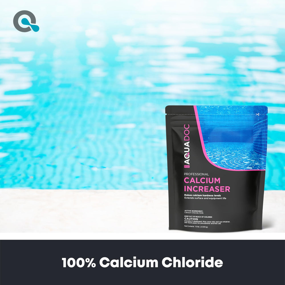 MAV AquaDoc close-up of calcium chloride flakes highlighting quick-dissolve quality