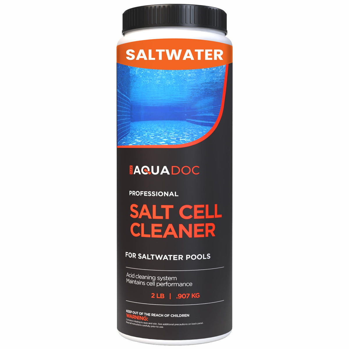 MAV AquaDoc front packaging showing 2 lb container and brand benefits